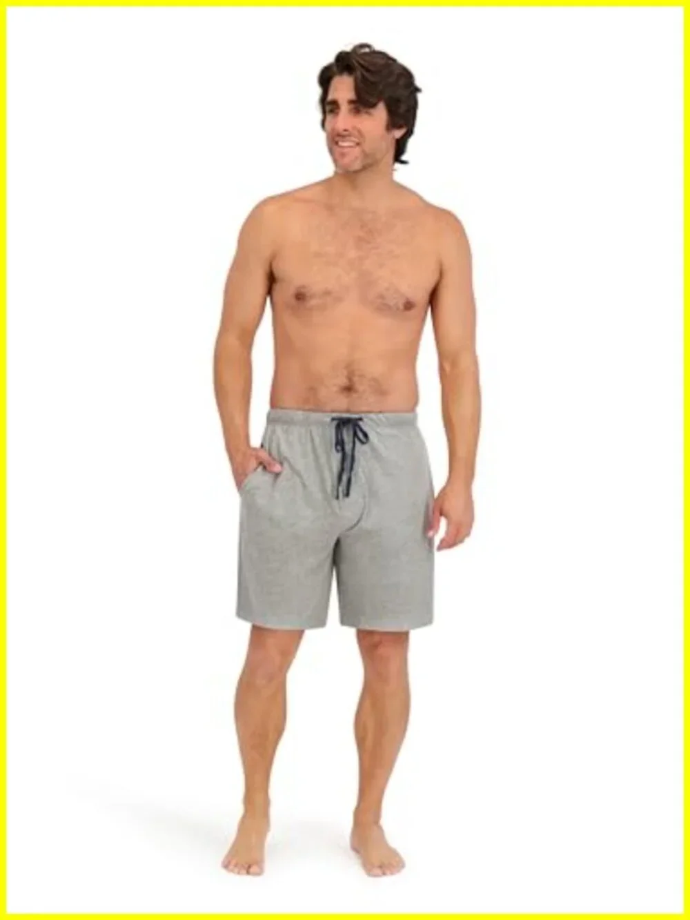 Men's Woven Lounge Shorts Cotton Poly 2-Pack Pockets Drawstring